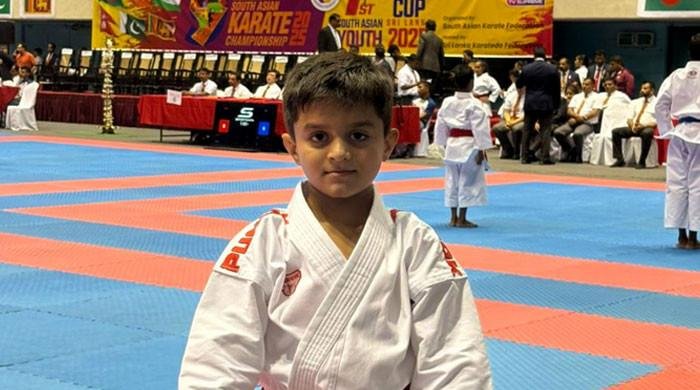 Pakistan's Huzaifa Arshad wins gold at South Asian Karate Championship