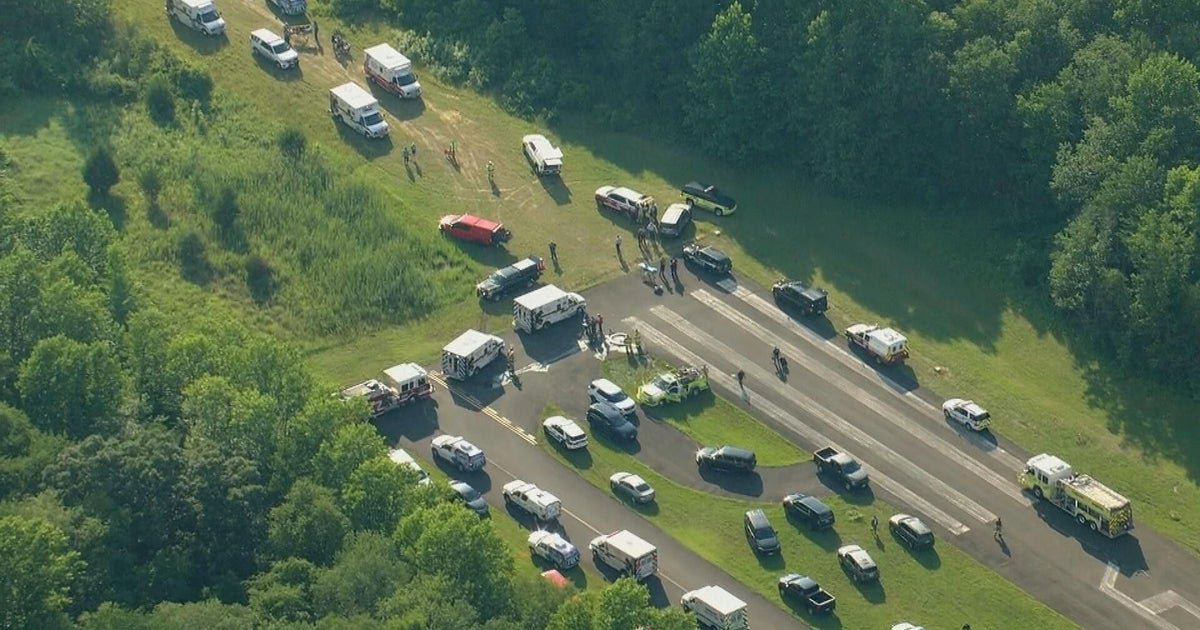 Skydiving plane goes off runway at Cross Keys Airport in Williamstown, New Jersey; 15 injured