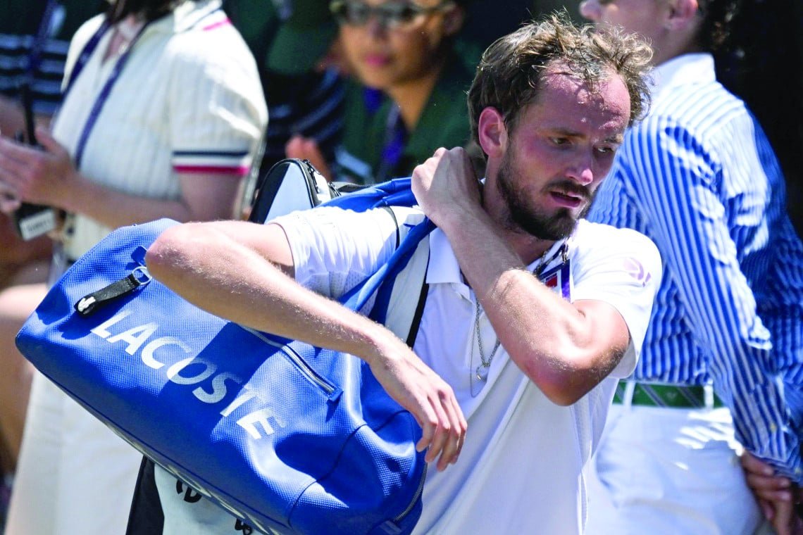 ‘No panic’ says Medvedev after shock Wimbledon exit