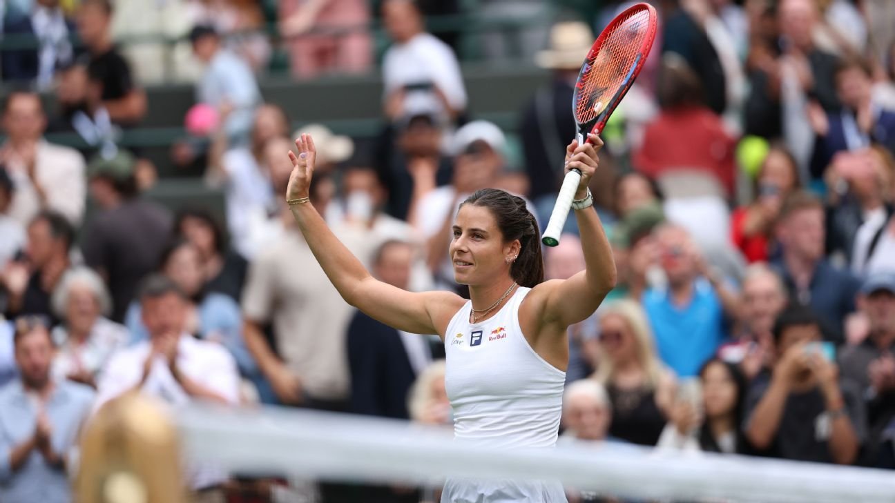 Emma Navarro ousts defending Wimbledon champion Barbora Krejcikova