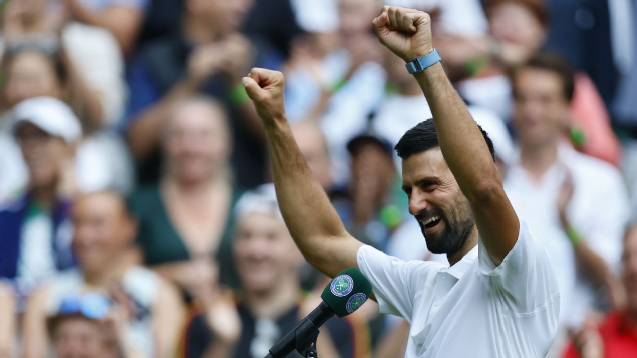 Djokovic joins Navratilova, Federer with 100th Wimbledon win
