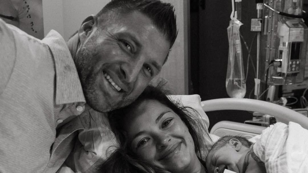 Tim Tebow and wife Demi-Leigh welcome their first child