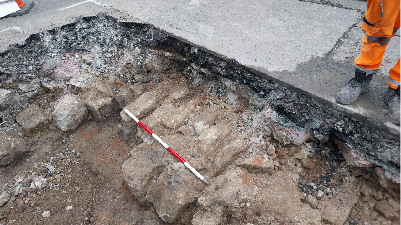 Dramatic sinkhole in York reveals remnants of large medieval St Leonard's Hospital