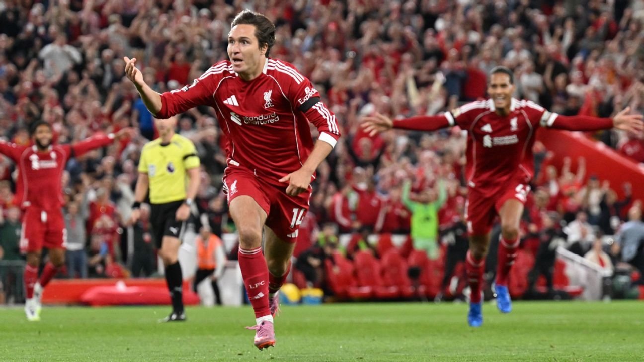 Liverpool vs. Bournemouth: Chiesa, Salah strike late in win